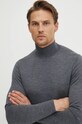 Vlnený sveter Calvin Klein sivá K10K110424