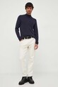 Μάλλινο πουλόβερ Calvin Klein K10K110424 σκούρο μπλε AW24