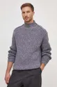 Calvin Klein gyapjúkeverék pulóver szürke