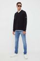 Sveter s prímesou vlny Calvin Klein K10K111962 čierna AW23