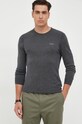 Calvin Klein sweter z domieszką jedwabiu szary K10K112534