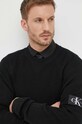 Одяг Вовняний светр Calvin Klein Jeans J30J325092 чорний