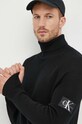 Odzież Calvin Klein Jeans sweter wełniany J30J325093 czarny