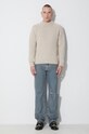Universal Works wool jumper Vincent Turtle Neck 29472 beige AW23