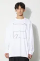 bianco Undercover top a maniche lunghe in cotone Sweatshirt Uomo