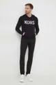 Хлопковый свитер Michael Kors чёрный