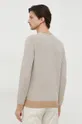 Michael Kors sweter z domieszką jedwabiu beżowy