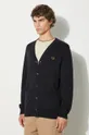 navy Fred Perry wool cardigan