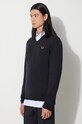 Вовняний светр Fred Perry темно-синій K9600.795