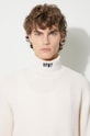 Вълнен пуловер Heron Preston Hpny Knit Rollneck бежов HMHA006F23KNI0010410