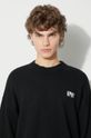 Heron Preston pulover de lână Shredded Knit Crewneck HMHE011F23KNI0011001 negru