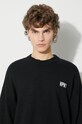 Vuneni pulover Heron Preston Shredded Knit Crewneck HMHE011F23KNI0011001 crna