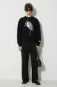 Heron Preston pulover de lână Heron Bird Knit Crewneck negru
