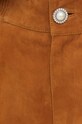 Custommade pantaloni scurți din piele întoarsă maro 999589715