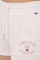 Βαμβακερό σορτσάκι Tommy Jeans ροζ DW0DW15870