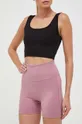 roza Kratke hlače za jogu adidas Performance Studio Ženski