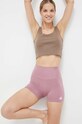 adidas Performance pantaloni scurți de yoga Essentials tricotaj roz IJ9352