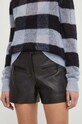 The Kooples szorty skórzane czarny FSHO27004K