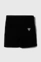 Detské rifľové krátke nohavice Guess J3YD03.WE620.9BYX čierna AW23
