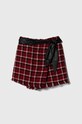 Дитячі шорти з домішкою вовни Sisley візерунок червоний 41E0Y900N.G.SEASONAL
