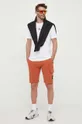 Calvin Klein Jeans pamut rövidnadrág narancssárga