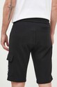 Βαμβακερό σορτσάκι Calvin Klein Jeans μαύρο J30J323411