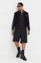 HUGO szorty z domieszką wełny 50494771 czarny AW23