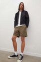 Pamučne kratke hlače Samsoe Samsoe Jabari M23200071 zelena AW23