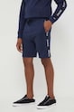 Домашен къс панталон от памук HUGO син 50496996