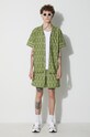 Bavlněné šortky Filling Pieces Resort 93026701019 zelená AW23