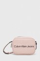 Τσάντα Calvin Klein Jeans απομίμηση λείου δέρματος ροζ K60K610275