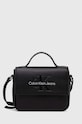 Τσάντα Calvin Klein Jeans απομίμηση λείου δέρματος μαύρο K60K610829