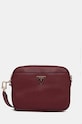 Τσάντα Guess MERIDIAN απομίμηση λείου δέρματος μπορντό HWBG87.78140