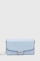 μπλε Δερμάτινη τσάντα ώμου Lauren Ralph Lauren Γυναικεία