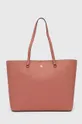 ροζ Δερμάτινη τσάντα Lauren Ralph Lauren Γυναικεία