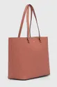 Usnjena torbica Lauren Ralph Lauren roza