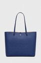 Lauren Ralph Lauren torebka skórzana skóra licowa niebieski 431911655