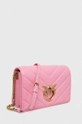 Pinko borsa a mano in pelle rosa