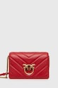 Kožená kabelka Pinko usňová koža červená 100063.A136