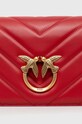 Kožená kabelka Pinko červená 100063.A136