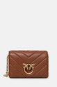 Kožená kabelka Pinko usňová koža hnedá 100063.A136
