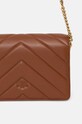 Kožená kabelka Pinko hnedá 100063.A136