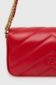 Akcesoria Pinko torebka skórzana Horizontal 100068.A136 czerwony