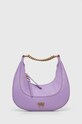 Kožená kabelka Pinko 101433.A0QO fialová SS24