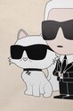 Karl Lagerfeld torebka bawełniana beżowy 235W3987