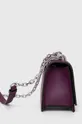 Usnjena torbica Karl Lagerfeld vijolična