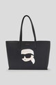 Karl Lagerfeld poseta de piele uni negru 235W3074