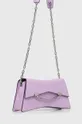 Usnjena torbica Karl Lagerfeld vijolična