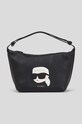 Karl Lagerfeld borsa a mano in pelle pelle fiore nero 235W3075