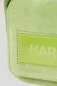 Torba od brušene kože Karl Lagerfeld ICON K MD FLAP SHB SUEDE  Temeljni materijal: 87% Goveđa koža, 10% Reciklirana koža, 2% Poliuretan, 1% Poliester Postava: 100% Poliester